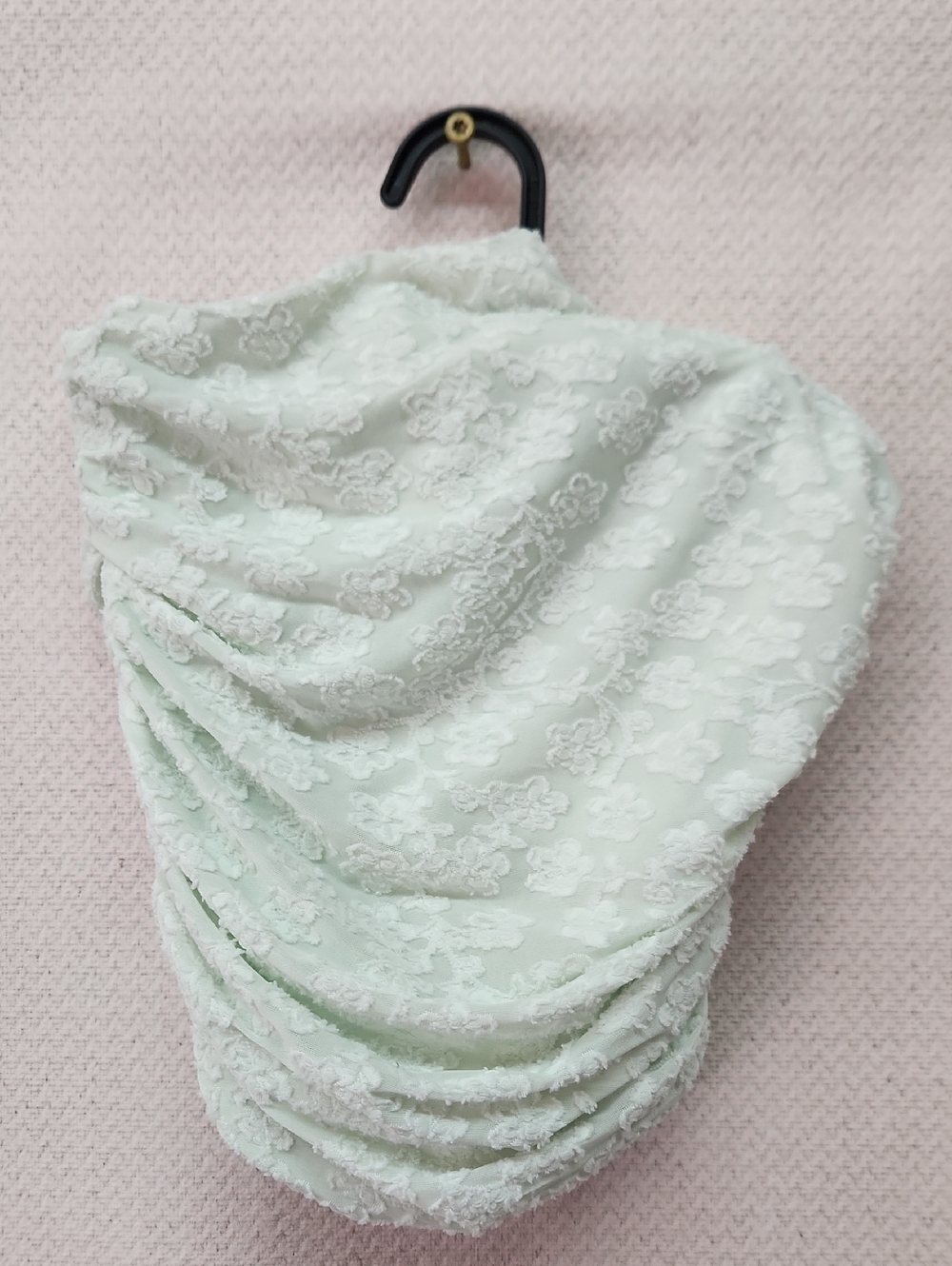 Full Tilt Mint Green Floral Lace Scarf Wrap